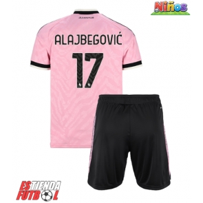 Juventus Kerim Alajbegovic #17 Segunda Equipación Niños 2026-27 Manga Corta (+ Pantalones cortos)
